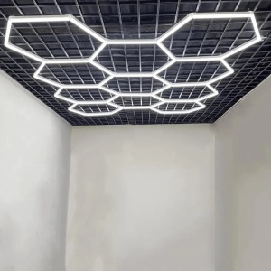 Panou LED HoneyComb, 11 Hexagoane, Lumină Rece 6500K, 368W - Img 3
