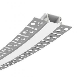 Profil LED Încăastrat cu Finisaj Flexibil – Aluminiu, 3 m - Img 4