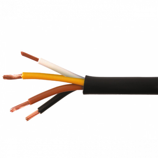 4x1,5 - Cablu electric auto, rotund, negru, FLYY 4x1,5 mmp, rola 50ml