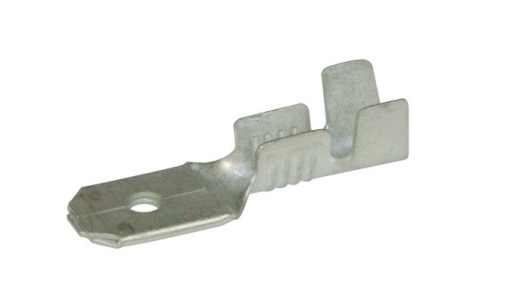 Papuc neizolat tata, latime 6,3mm, pentru fir de 2,5mm2, cupru electrolitic, scurt - 100buc/set