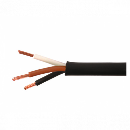 3x1,5 - Cablu electric auto, rotund, negru, FLYY 3x1,5 mmp, rola 50ml