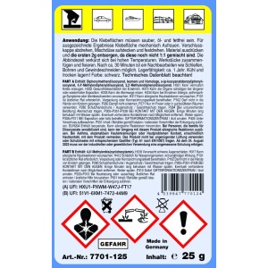 Adeziv STC pentru lipit plastic PUR 2K 1min, seringa dubla + 2 mixere 25g - Img 3