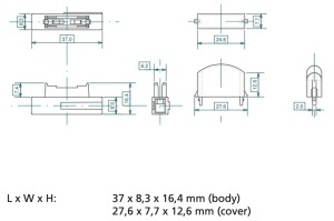 Soclu siguranta standard cu capac si papuci sertizabili - Img 2