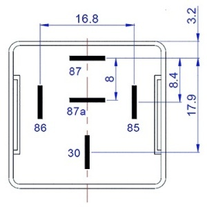 Releu 24V 20/15A pentru camion, 5 pini, contact comutator, cu suport de montaj - Img 2