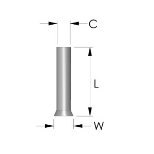 Tub de capat neizolat 1 mm², set 100 buc - Img 2