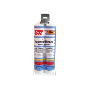 Adeziv STC pentru lipit plastic, PUR, 2K, 5min, tub dublu, 50g