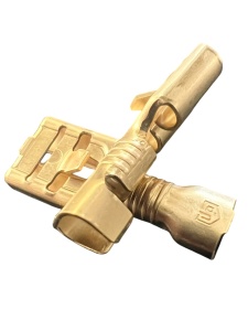 Papuc auto cupru, neizolat, mama, latime 6,3mm, cu opritor, pentru fir de 1,5mm2 - 100buc/set - Img 4