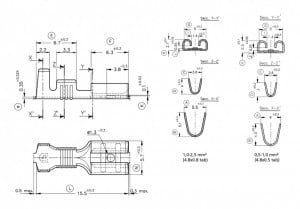 Papuc auto neizolat mama, latime 4,8mm, pentru fir de 0,5-1,0mm2 - 100buc/set - Img 4