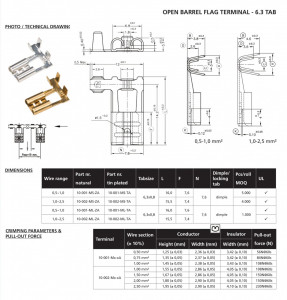 Papuc neizolat tip flag, fir 1,0-2,5mmp, set 100 buc - Img 2