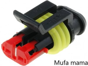 Conector AMP Superseal mama 2 pini - Img 2