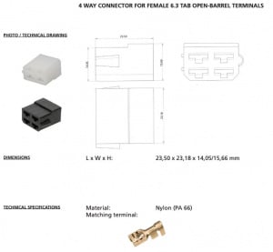 Izolatie plastic alba pentru papuc mama neizolat cu opritor, 4 poli - 10buc/set - Img 3