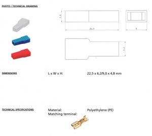 Izolatie plastic rosie pentru papuc mama neizolat - 100buc/set - Img 3