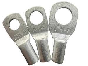 GT6 - Papuc cupru electrolitic neizolat, cu gaura, pentru fir de 6mmp