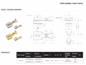 Papuc auto cupru, neizolat, mama cu derivatie tata, fir 1,5mm2 - 100buc/set - Img 3