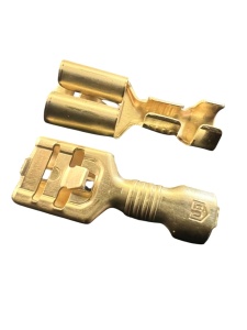 Papuc auto cupru, neizolat, mama, latime 6,3mm, cu opritor, pentru fir de 1,5mm2 - 100buc/set