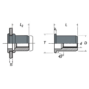 Piulita Nit RIVIT din otel cu flansa cilindrica FTC-ZS, M6 - Img 2