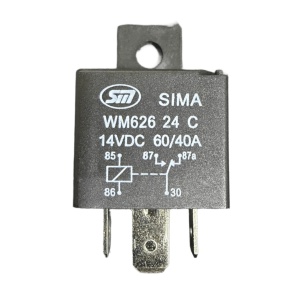 Releu 24V 60/40A pentru camion, 5 pini, contact comutator, cu suport de montaj