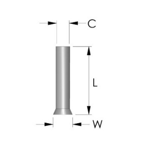 Tub de capat neizolat 1,5 mm², set 100 buc - Img 2