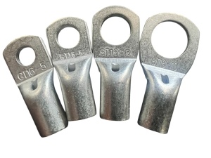 GT16 - Papuc cupru electrolitic neizolat, cu gaura, pentru fir de 16mmp