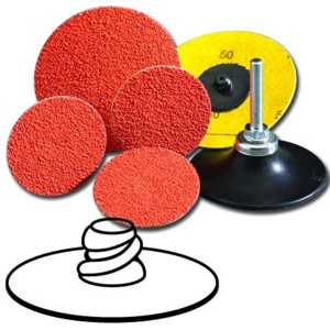 Norton disc R980P cu prindere rapida SL3, 50mm, granulatie P80, portocaliu