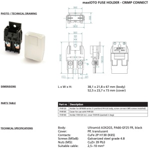 Suport siguranta MAXI cu surub + capac transparent - Img 4