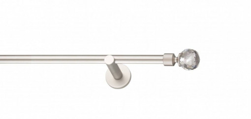 Galerie Crystal de perete, simpla argintiu mat 19mm