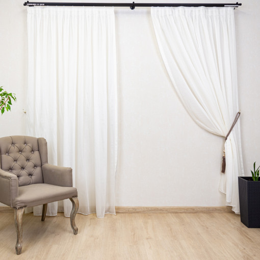 Set 2 perdele Hiko Shimmer, cu rejansa fluture pentru sina sau galerie