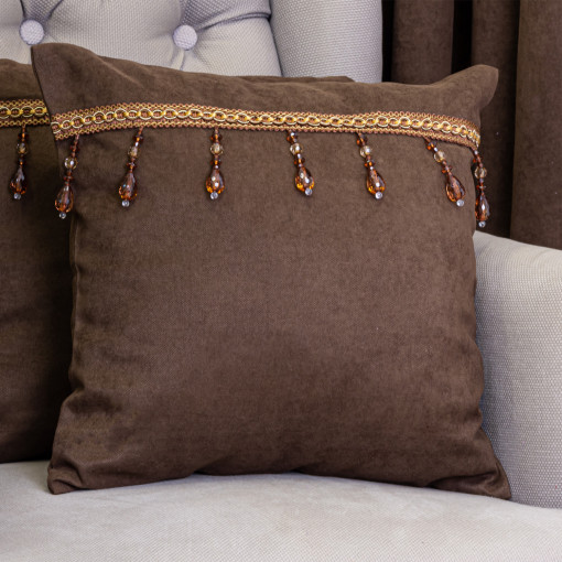 Set doua perne decorative cu fata detasabila, Hiko BASE maro 2x40x40cm