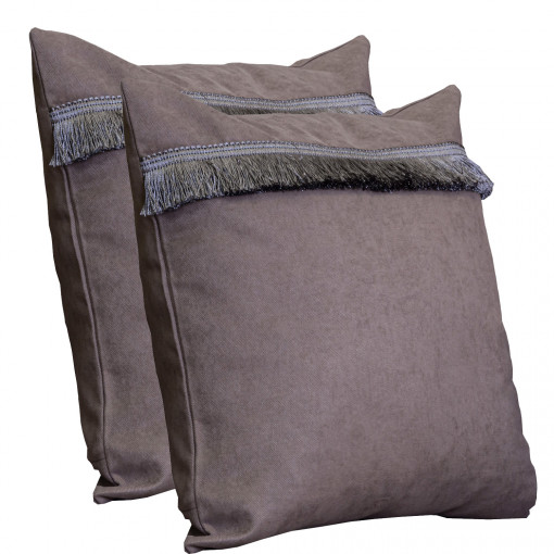 Set doua perne decorative cu fata detasabila, Hiko BASE taupe, 2x40x40cm