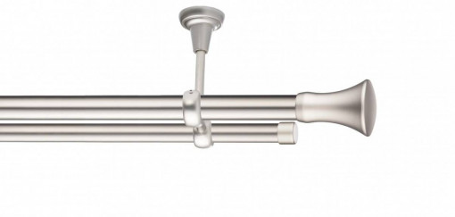 Galerie Monaco de tavan, dubla argintiu mat 19mm