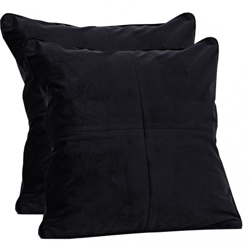 Set doua perne perne decorative cu fata detasabila, Hiko COMFY catifea neagra