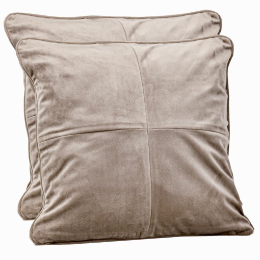 Set doua perne decorative cu fata detasabila, Hiko COMFY catifea bej