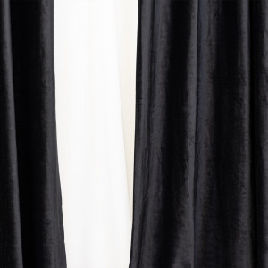 Draperie Hiko COMFY, catifea neagra, cu rejansa, 1 bucata - Img 4