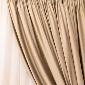 Draperie Hiko COMFY DIMOUT catifea bej, cu rejansa, 1 bucata - Img 2
