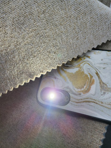Draperie opaca, Hiko Deluxe Blackout 100% bej deschis, cu rejansa, 1 bucata - Img 2
