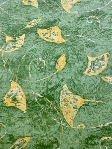 Fata de masa din bumbac fin, verde cu vascoza, Green Leaf, dimensiuni exacte la comanda