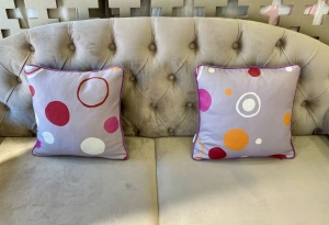 Set 2 FETE de perna 2Face Hiko Bubbles mov/gri 2x40x40cm - Img 3
