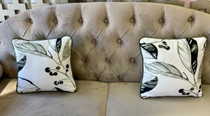 Set 2 perne decorative, cu fata detasabila, Hiko Plus Olive kaki 2x40x40cm - Img 3