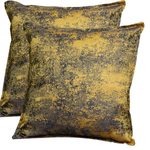 Set 2 perne decorative cu fata detasabila, Hiko ROYAL SHINE galben 2x40x40cm - Img 2