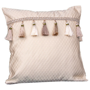 Set doua perne decorative cu fata detasabila, Hiko ROYAL ROMB crem 2x40x40cm - Img 2
