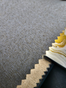 Draperie opaca, Hiko Deluxe Blackout 100% bej deschis, cu rejansa, 1 bucata - Img 3