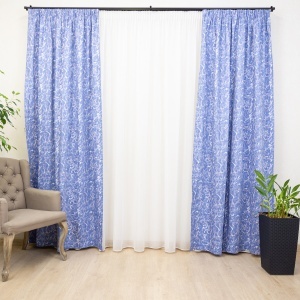 Set 2 draperii bumbac, Hiko Nostalgie Garden Byzantine, cu rejansa creion de 6,5cm - Img 3