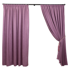 Set 2 draperii Hiko BASE mov lavanda, cu rejansa - Img 2