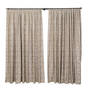 Set 2 draperii Hiko Imperial Garden bej, cu rejansa Premium, creion de 6,5cm - Img 3