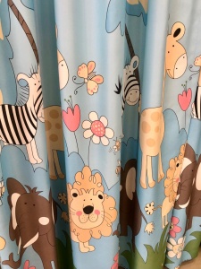 Set 2 draperii pentru copii, Hiko Kids Zoo, cu rejansa - Img 1