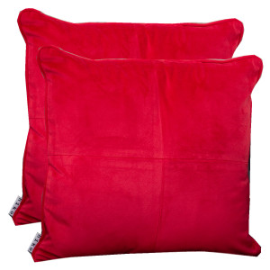 Set 2 perne decorative cu fata detasabila, Hiko COMFY catifea rosie - Img 3