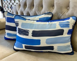 Set 2 FETE de perna Hiko albastru royal 2x40x60cm
