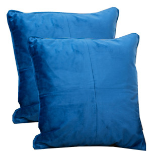 Set 2 perne decorative cu fata detasabila, Hiko COMFY catifea albastru royal - Img 2