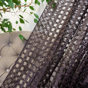 Set 4 piese Hiko maro, doua draperii Blackout, dimout usor lucios si doua perdele PLASA, cu rejansa - Img 3