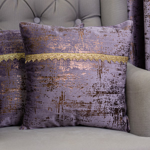 Set doua perne decorative cu fata detasabila, Hiko COMFY IMPERIAL catifea roz murdar 2x40x40cm